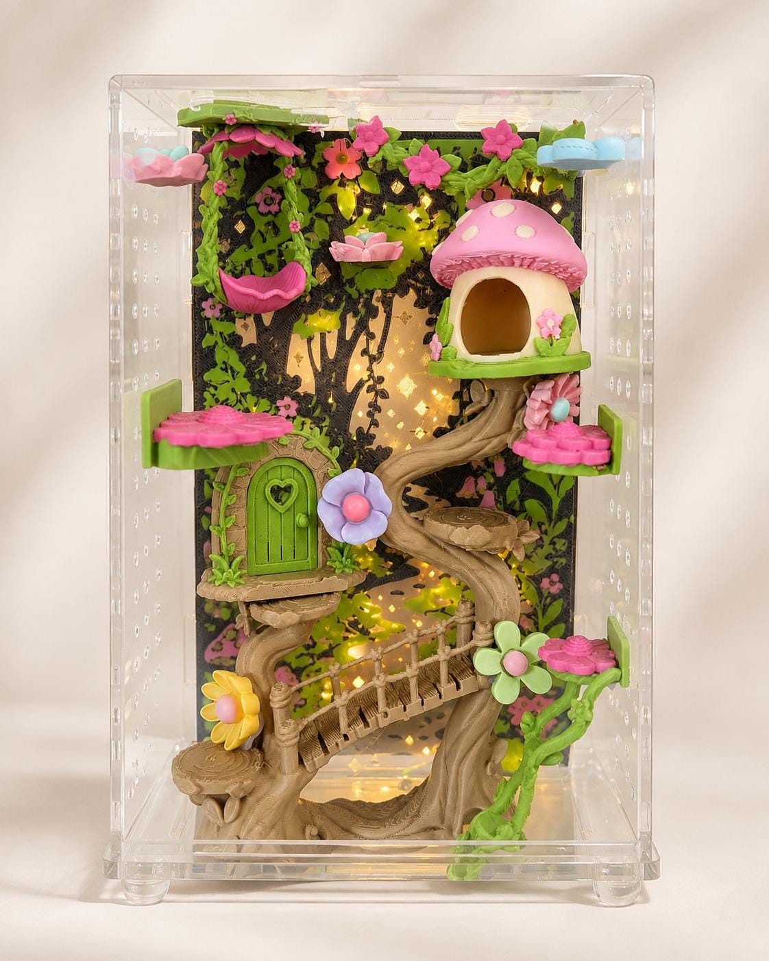 Enchanted Fairy Garden jumping spider enclosure detail
